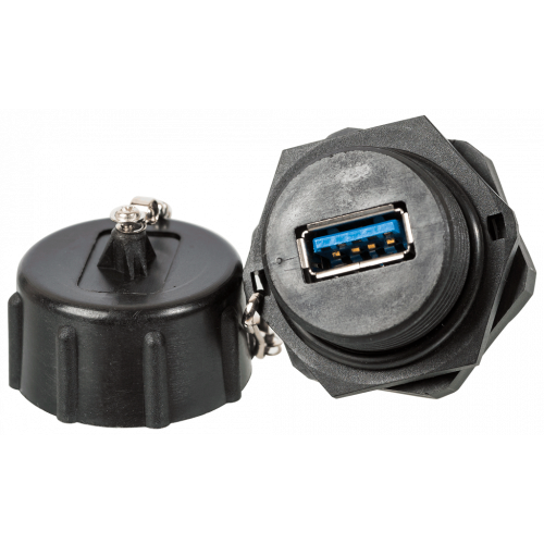 Индустриальный соединительный модуль USB 3.0, IP68, с крышкой